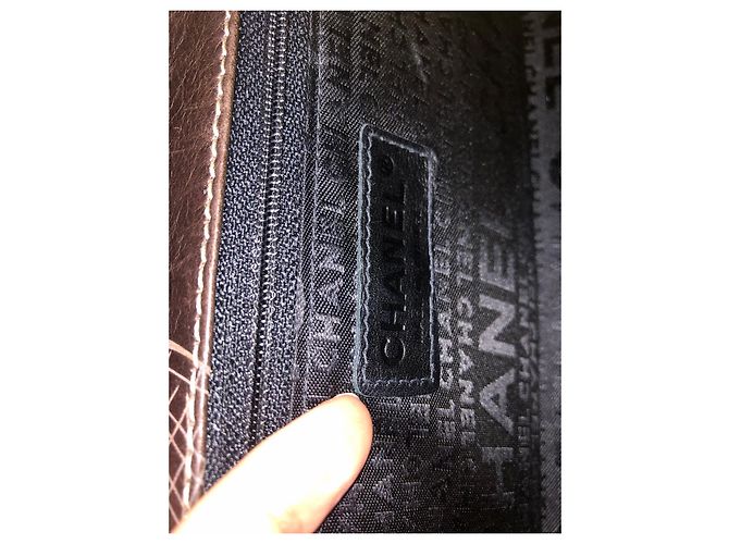 Timeless Chanel Handtaschen Braun Silber Hardware - Ansicht 8