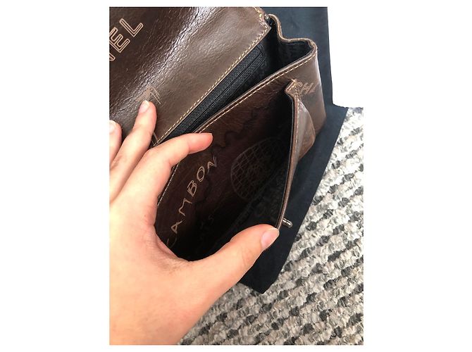 Timeless Chanel Handtaschen Braun Silber Hardware - Ansicht 9