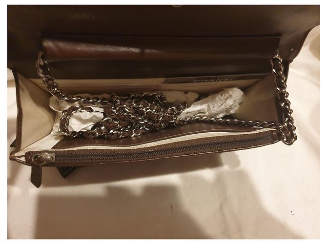 Chanel Wallet on Chain Chocolate Leather - view 11