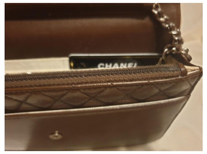 Chanel Wallet on Chain Chocolate Leather - view 12