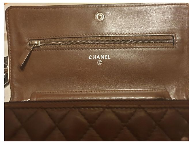 Chanel Wallet on Chain Chocolate Leather - view 7