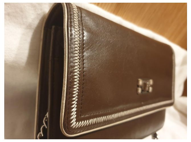 Chanel Wallet on Chain Chocolate Leather - view 9