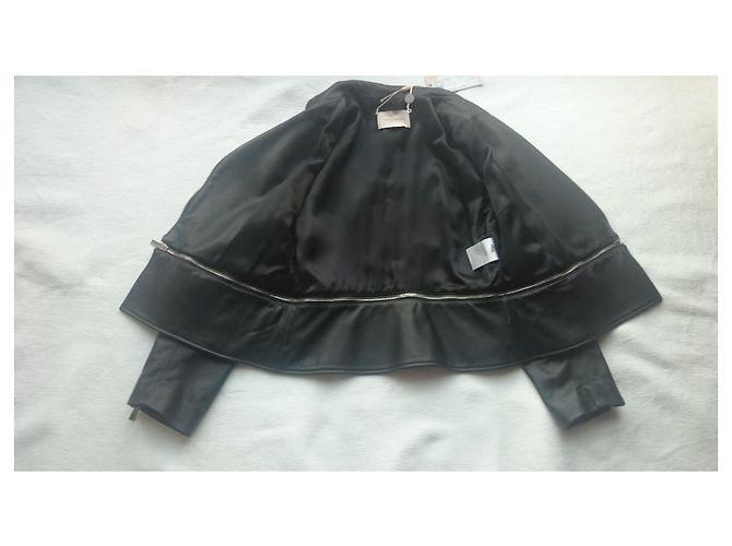 Christopher Kane Lederjacke, Gr. UK 10 /EU 38, Neu Schwarz - Ansicht 4