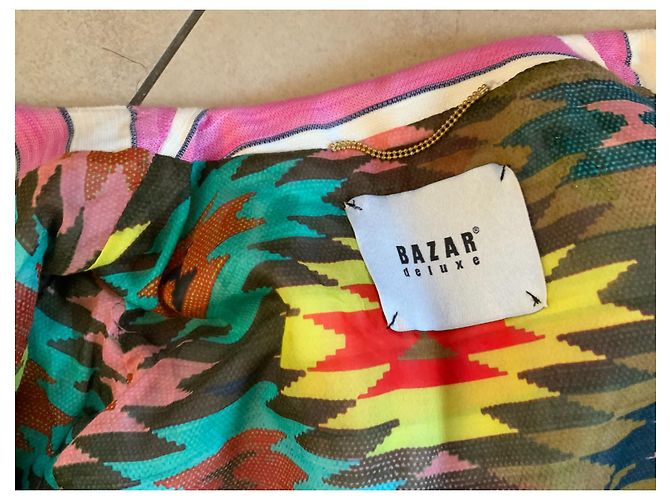 Autre Marque Chaqueta rosa bordada Bazar Deluxe de seda y algodón M - vista 5
