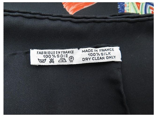 Hermès SCIARPA PIAZZA HERMES CAVALIERS PEULS FOUGEROLLE 90 SCIARPA IN SETA SETA NERA Nero - vista 11