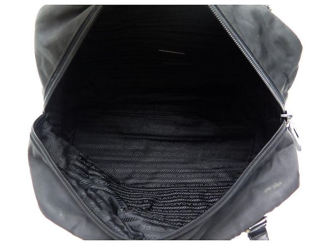 PRADA BORSA A SPALLA IN TELA DI NYLON NERA BORSA A MANO NERA - vista 14