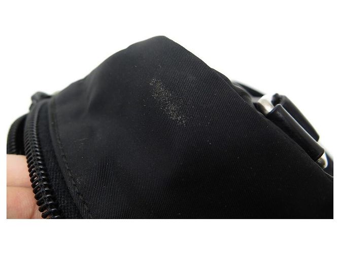 PRADA BORSA A SPALLA IN TELA DI NYLON NERA BORSA A MANO NERA - vista 19