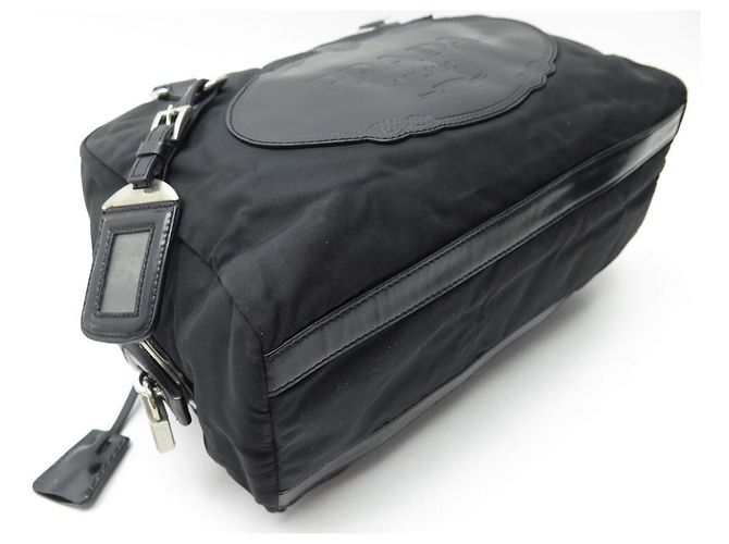 PRADA BORSA A SPALLA IN TELA DI NYLON NERA BORSA A MANO NERA - vista 3
