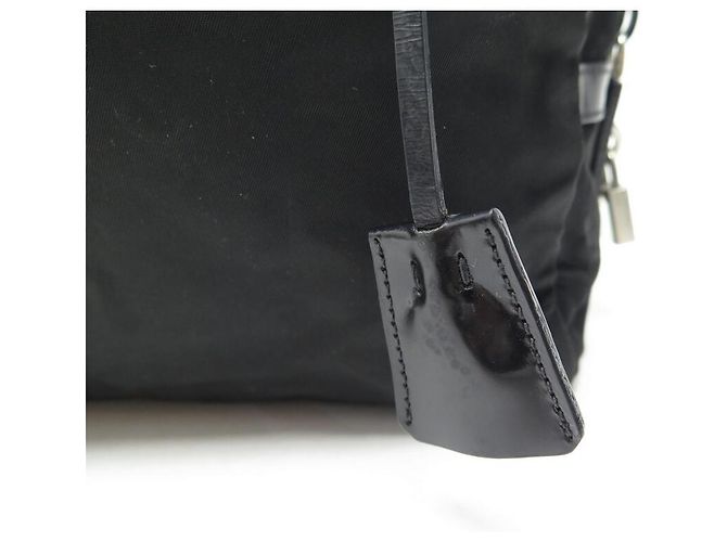 PRADA BORSA A SPALLA IN TELA DI NYLON NERA BORSA A MANO NERA - vista 8