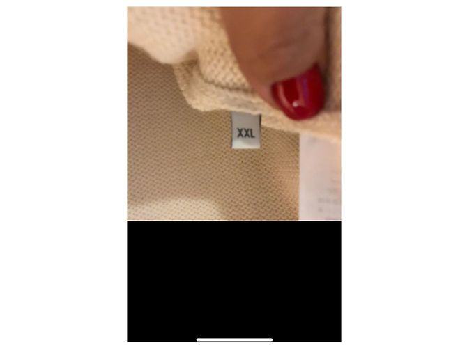 Gucci V-Ausschnitt Wollpullover crem mit Bienen-Applikation Roh - Ansicht 5