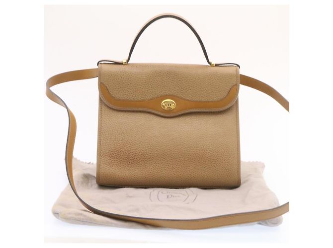 Christian Dior Borsa a mano in pelle 2modo Brown Auth ar5290 - vista 12