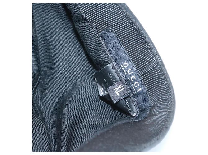 GUCCI Cappello Guccissima GG Canvas Hunting Cap Hat Black Auth hk178 - vista 8