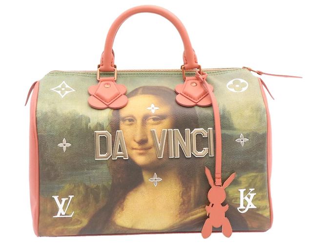 LOUIS VUITTON MASTERS Da Vinci Mona Lisa Speedy 30 Borsa a mano M43002 auth 24394 Rosa - vista 13