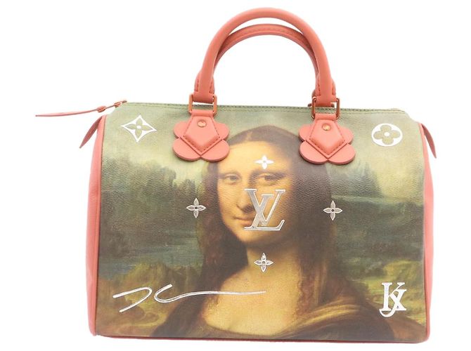 LOUIS VUITTON MASTERS Da Vinci Mona Lisa Speedy 30 Borsa a mano M43002 auth 24394 Rosa - vista 2
