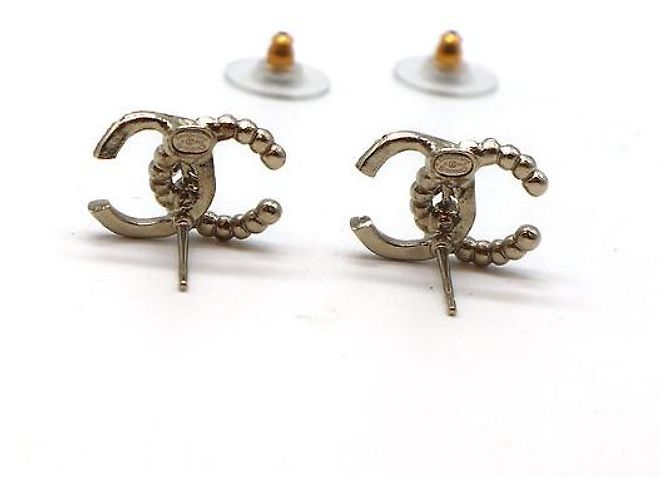 Orecchini Chanel Twist CC in oro nero con cristalli e perle - vista 3
