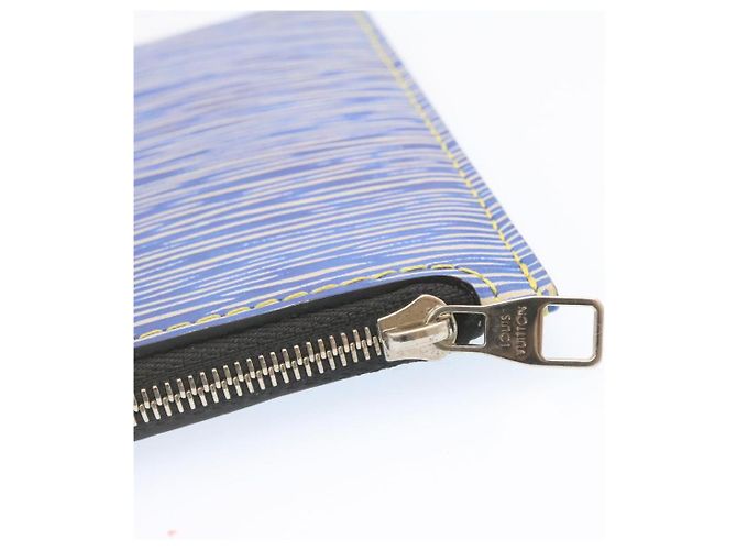 LOUIS VUITTON Epi Denim Neverfull MM Accessory Pouch Blue LV Auth br382 - view 13