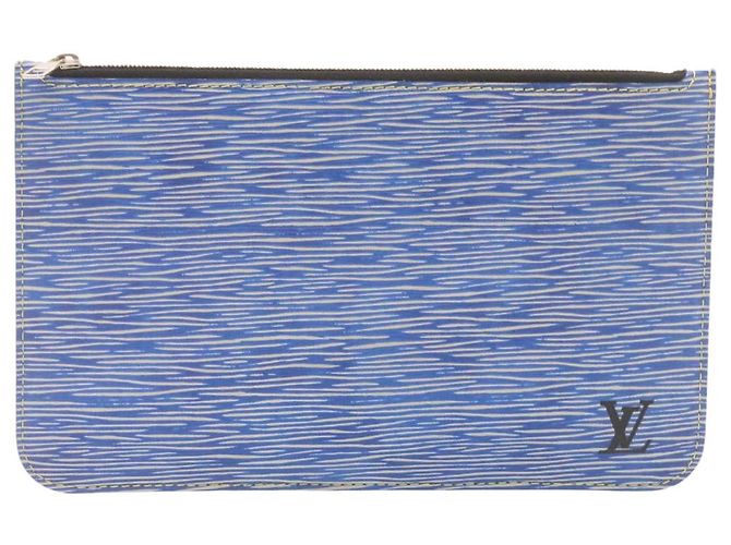 LOUIS VUITTON Epi Denim Neverfull MM Accessory Pouch Blue LV Auth br382 - view 21