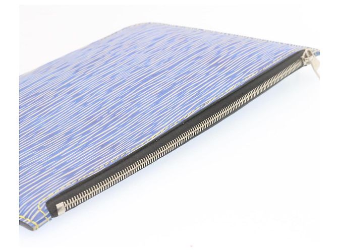 LOUIS VUITTON Epi Denim Neverfull MM Accessory Pouch Blue LV Auth br382 - view 23