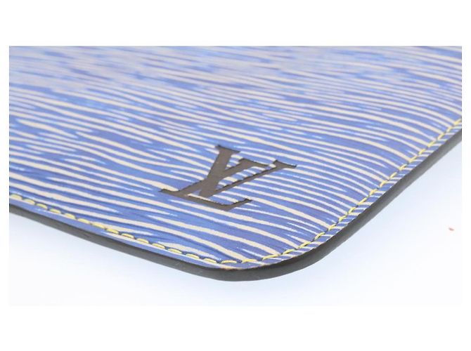 LOUIS VUITTON Epi Denim Neverfull MM Accessory Pouch Blue LV Auth br382 - view 28
