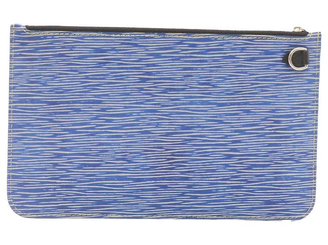 LOUIS VUITTON Epi Denim Neverfull MM Accessory Pouch Blue LV Auth br382 - view 3