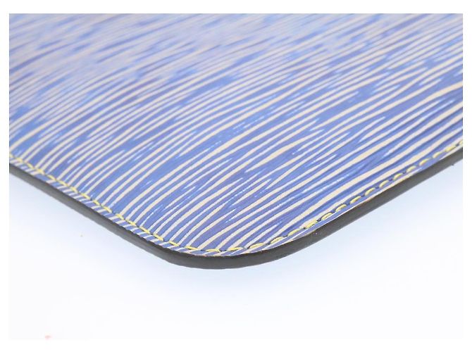 LOUIS VUITTON Epi Denim Neverfull MM Accessory Pouch Blue LV Auth br382 - view 8