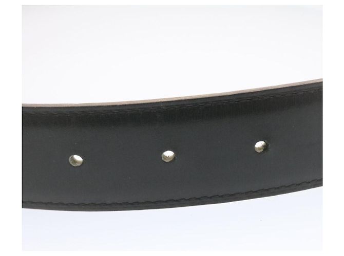 Hermès HERMES Constance H hebilla Cinturón Cuero Negro Oro Auth ki1088 Dorado - vista 7