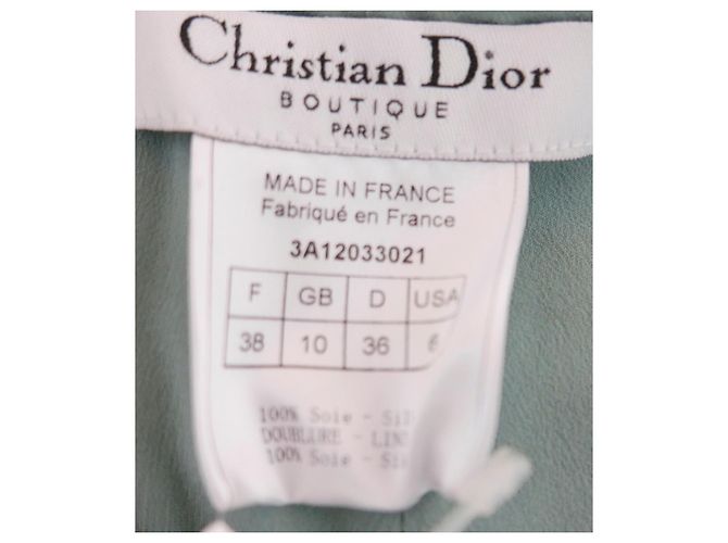 Christian Dior x Galliano AW03 Saia aparada com ferragem de seda Verde - vista 9