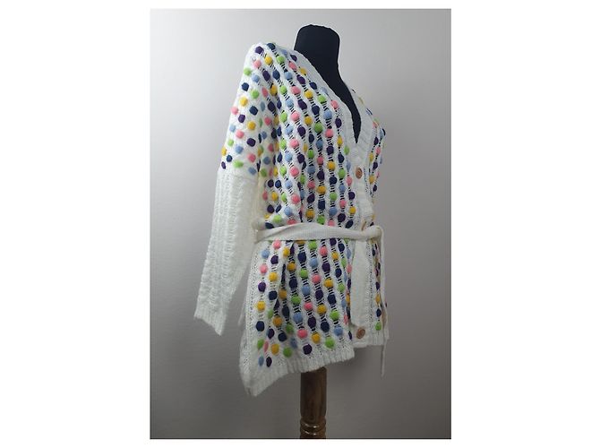 Manoush Bonbons Cardigan Mohair Mischung Oversize Mehrfarben - Ansicht 3