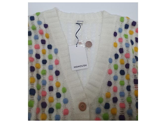 Manoush Bonbons Cardigan Mohair Mischung Oversize Mehrfarben - Ansicht 6