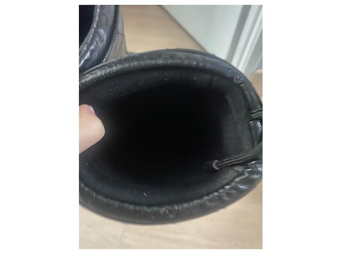 Chanel botas Preto Hardware prateado - vista 7