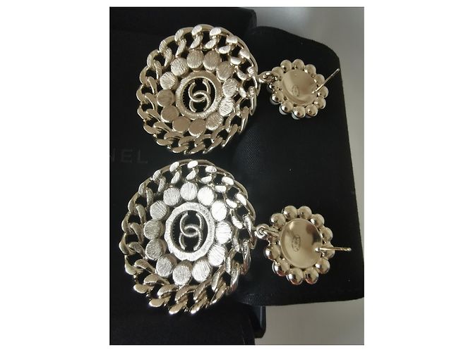 CHANEL XL Ohrstecker mit Perlen & Strass Golden - Ansicht 11