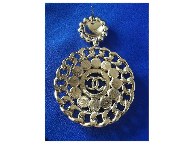 CHANEL XL Ohrstecker mit Perlen & Strass Golden - Ansicht 9