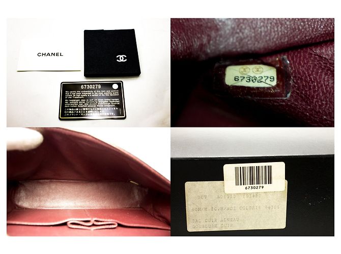 Chanel 2.55 Borsa a tracolla con catena argento con patta foderata Pelle di agnello nera Nero - vista 9