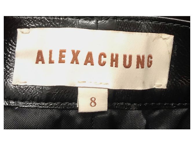 Alexa Chung Reißverschlusstasche Lederhose Schwarz - Ansicht 5