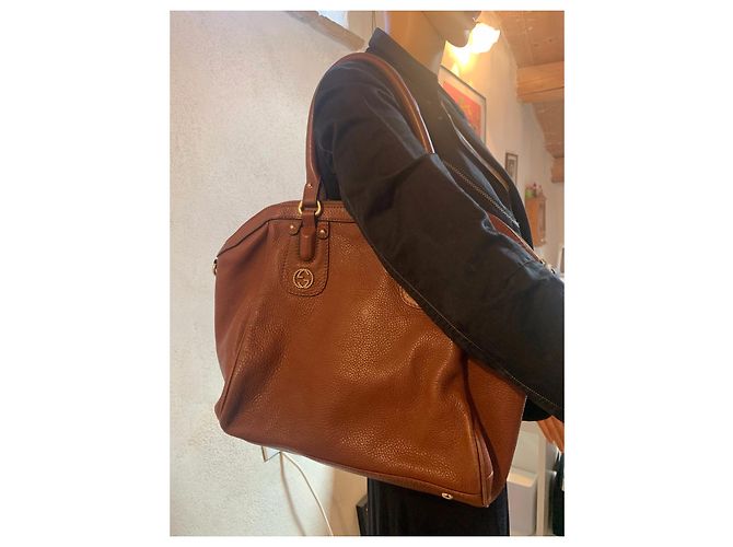 Gucci Ledertasche Hellbraun - Ansicht 10