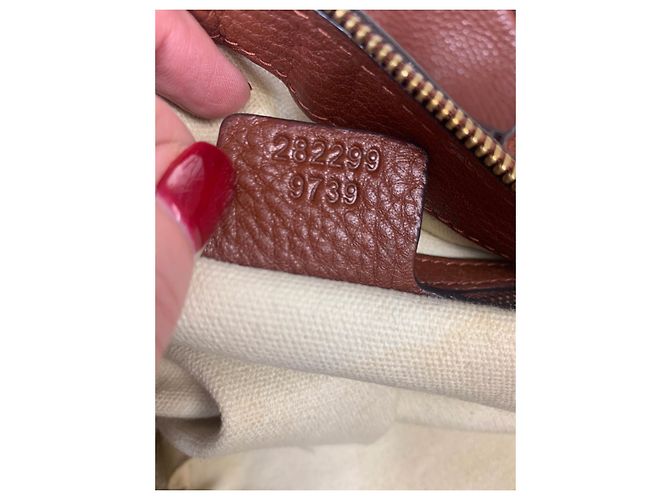 Gucci Ledertasche Hellbraun - Ansicht 4