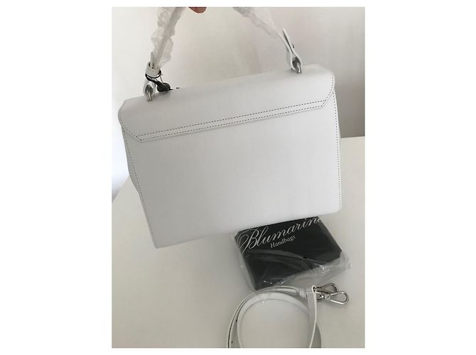 Borsa a tracolla Blumarine in pelle bianca Bianco - vista 3