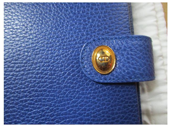 Christian Dior Album photo cuir grainé bleu. - vue 6