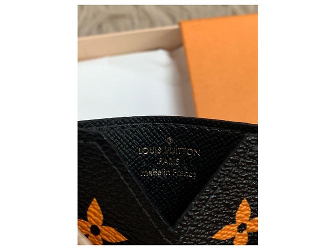 Louis Vuitton Titolare della carta Nero Arancione - vista 5