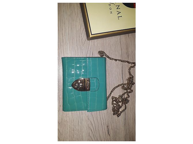Aspinal Of London Borsa Mayfair piccola con catena Turchese - vista 6