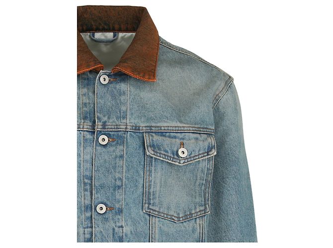 Heron Preston Contrast Denim Trucker Jacket - view 3