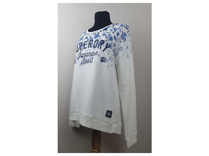 Superdry Ombre Floral Sweatshirt Weiß Baumwolle Mehrfarben - Ansicht 2
