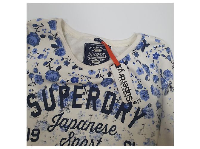 Superdry Ombre Floral Sweatshirt Weiß Baumwolle Mehrfarben - Ansicht 4
