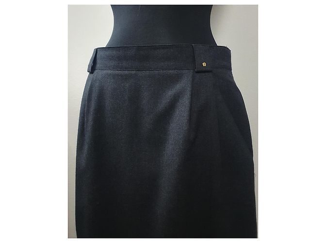 Falda midi de lana gris Etienne Aigner - vista 4