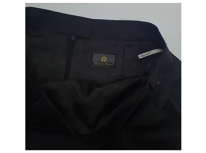 Falda midi de lana gris Etienne Aigner - vista 6
