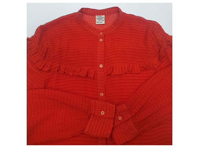 Top Baum und Pferdgarten Laranja de Seda e Viscose - vista 5