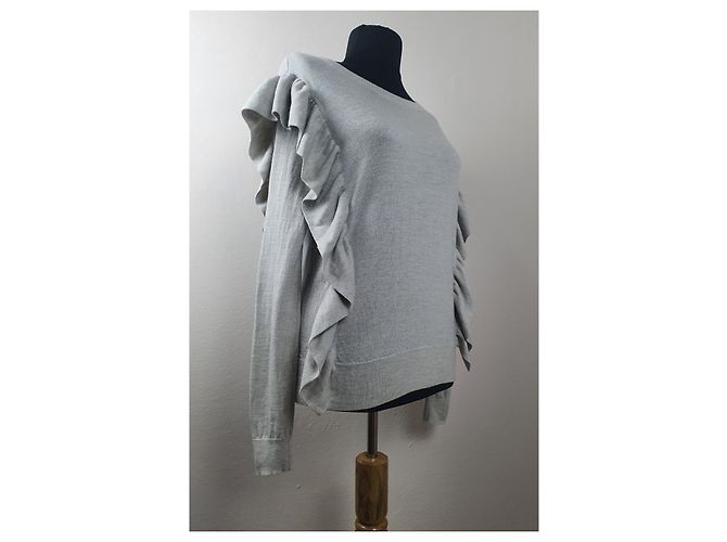 Club Monaco grauer Wollpullover M - Ansicht 2