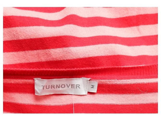 Turnover Cardigan Rosa Rot Baumwolle Lycra M Pink - Ansicht 3