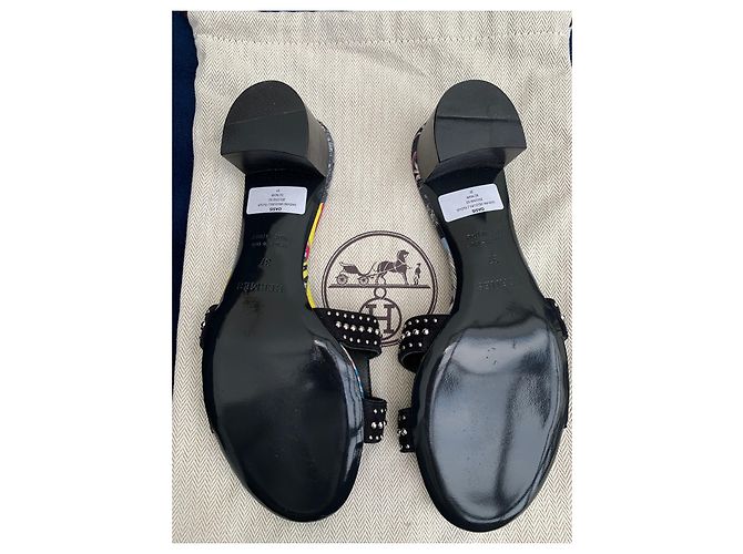 Oran Hermès Hermes Oasis Sandalen Schwarz - Ansicht 3