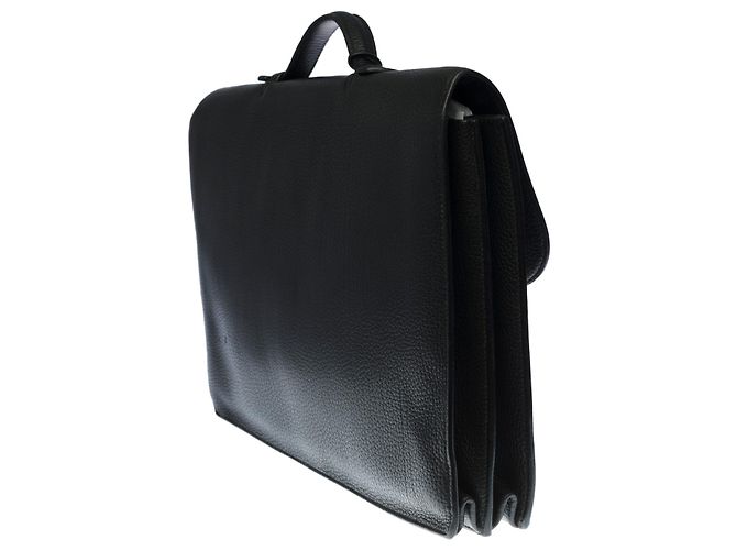 Sac à dépêches Borsa molto chic Porte-Documents Hermès Dispatch in mucca delle Ardenne Nero - vista 3
